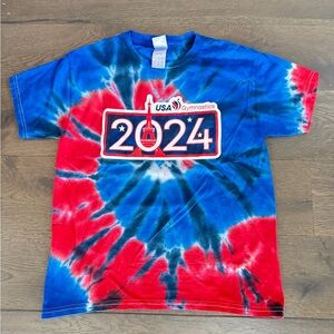 USA Gymnastics Paris Olympics 2024 tie-dye shirt, official merchandise